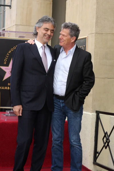 Andrea bocelli & david pfleger — Stockfoto