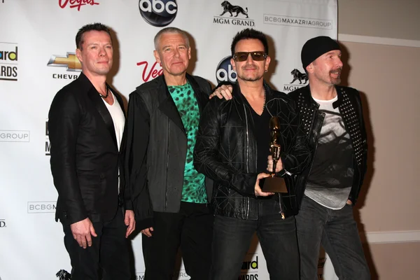 U2 (Larry Mullen Jr, Adam Clayton, Bono e The Edge ) — Foto Stock