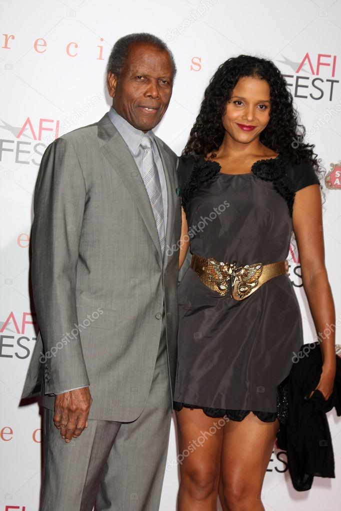 Sidney Poitier & Daughter Sydney Poitier Stock Editorial Photo Jean