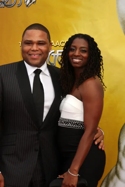 Anthony Anderson and Wife — Stock Photo, Image