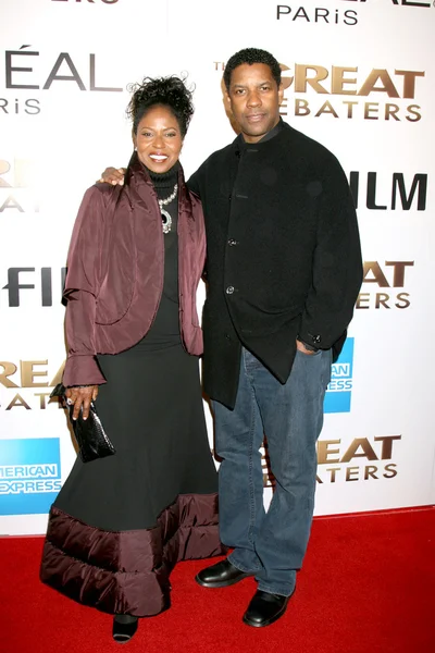 Denzel, Pauletta Washington — Stock Photo, Image