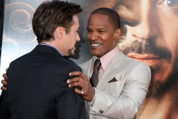 Robert Downey Jr e Jamie Foxx — Fotografia de Stock