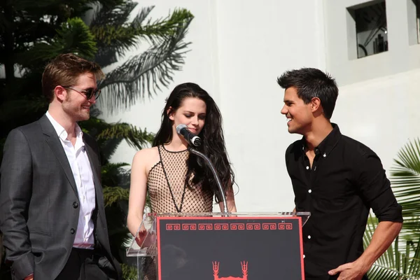 Robert Pattinson, Kristen Stewart, Taylor Lautner — Zdjęcie stockowe