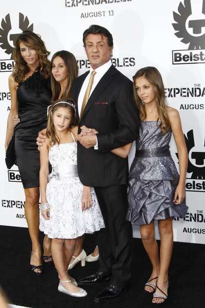 Sylvester Stallone & familie — Stockfoto