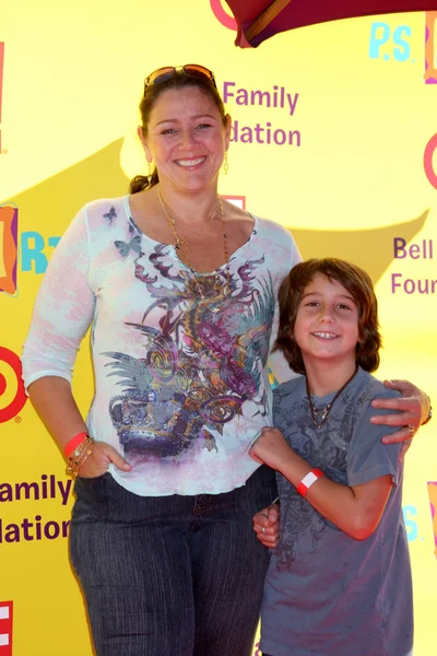 Camryn Manheim ve oğlu Milo — Stok fotoğraf