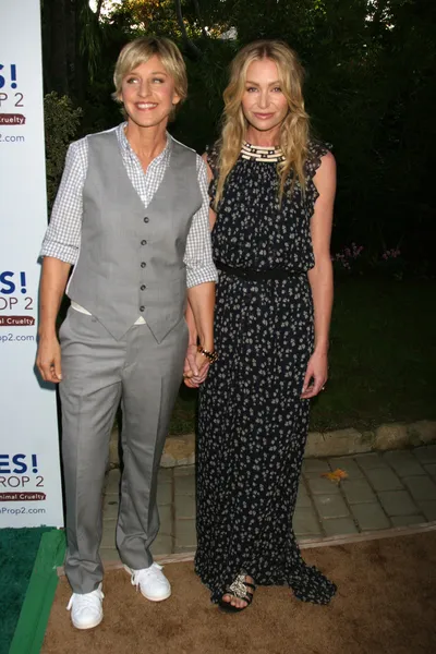 Ellen Degeneres ve Portia Derossi — Stok fotoğraf