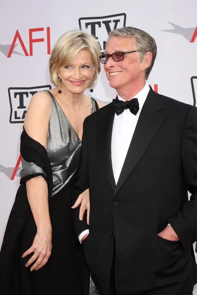 Diane Sawyer, Mike Nichols – stockfoto