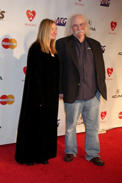David Crosby e sua esposa Jan Dance — Fotografia de Stock
