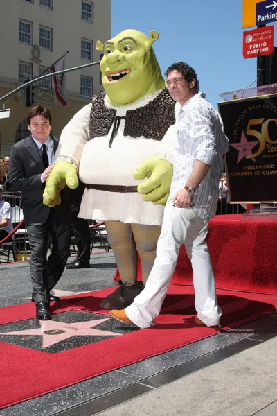 Mike Myers Shrek, Antonio Banderas —  Fotos de Stock