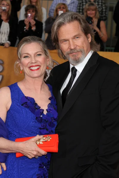 Jeff Bridges & vrouw — Stockfoto