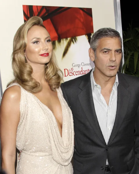 Stacy Keibler, George Clooney — Foto de Stock