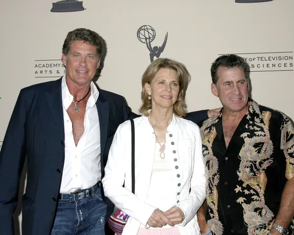 David Hasselhoff, Lindsay Wagner y Paul Michael Glaser — Foto de Stock