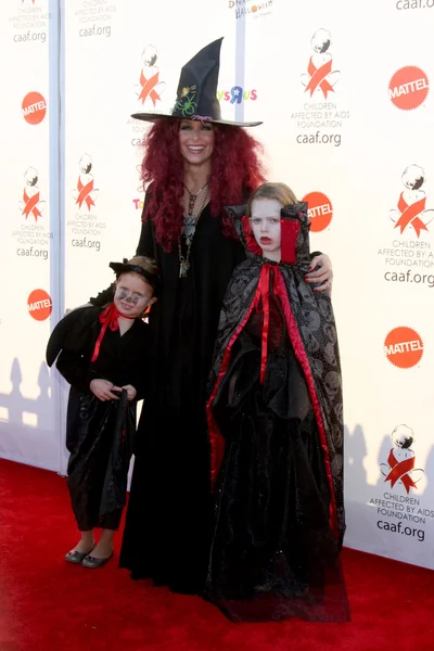 Melora Hardin , her children — Stock Photo, Image