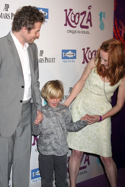 James Tupper & Anne Heche and her son — Stock Photo, Image