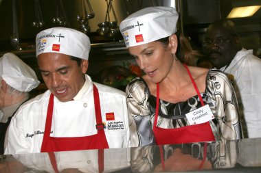 Cindy Crawford ve La Belediye Başkanı Antonio Villaraigosa