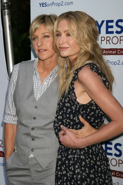 Ellen Degeneres & Portia Derossi — Stockfoto