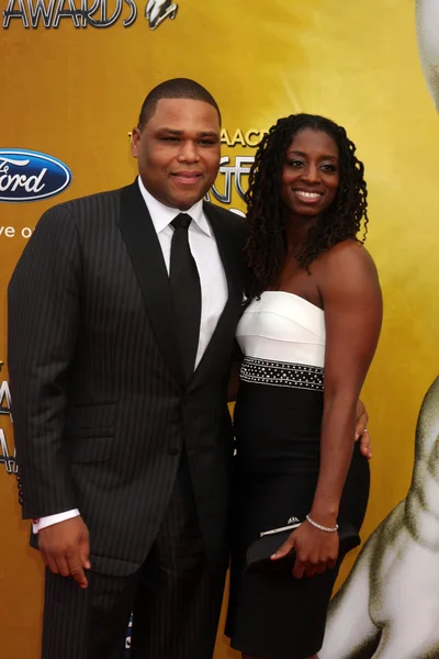 Anthony Anderson and Wife — Stock Photo, Image