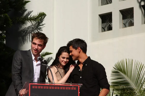 Robert Pattinson, Kristen Stewart, Taylor Lautner — Foto de Stock