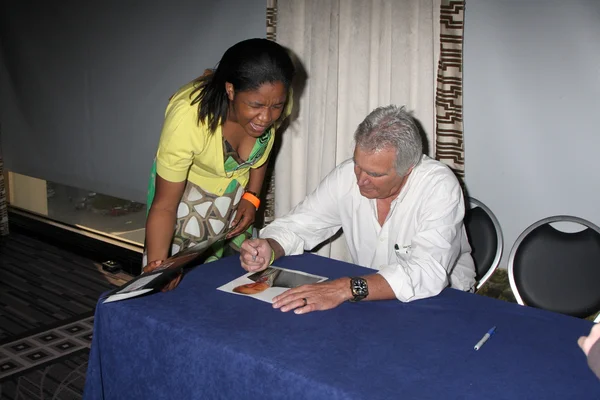 John McCook & Fan — Stock Photo, Image