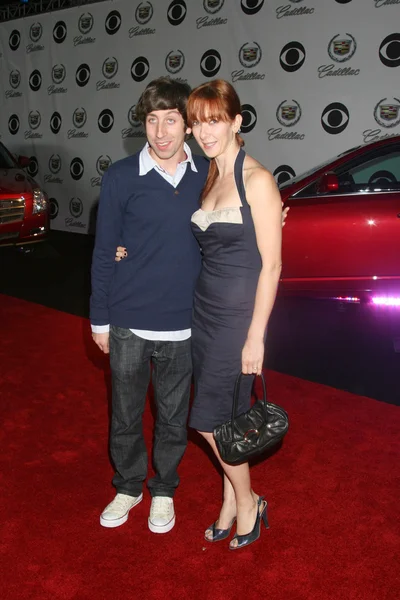 Simon Helberg & Wife — Stock Photo, Image