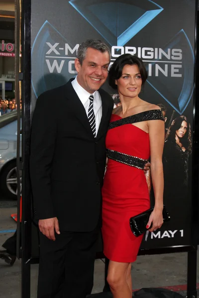 Danny Huston & guest — Stock Photo, Image