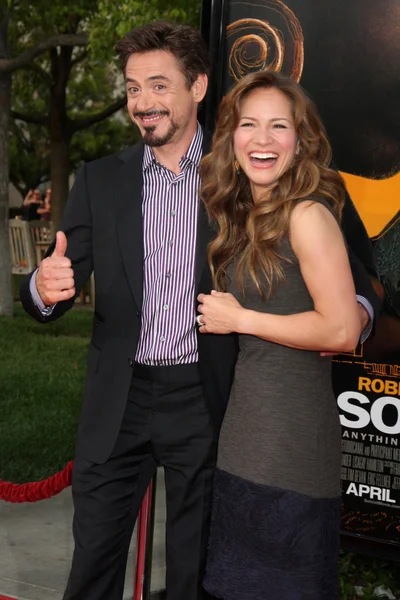 Robert Downey Jr & Wife Susan — Stock Photo, Image