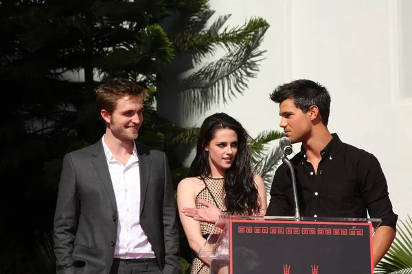 Robert Pattinson, Kristen Stewart, Taylor Lautner — Zdjęcie stockowe