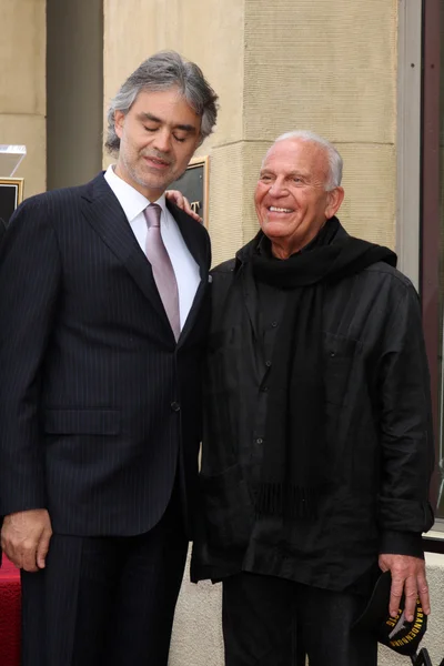 Andrea Bocelli & Enzo G. Castellari — Stock Photo, Image