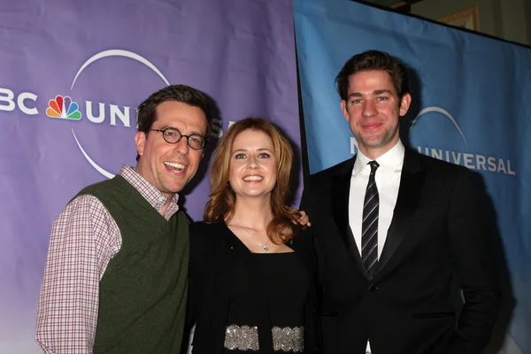 Ed Helms, Jenna Fischer, John Krasinski — Stock Photo, Image