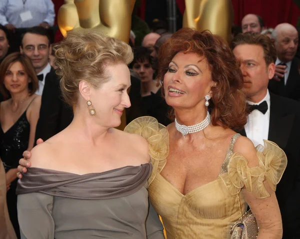 Meryl Streep y Sophia Loren — Foto de Stock