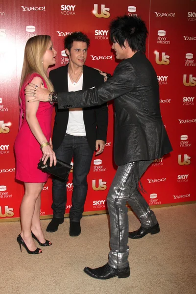 크리스 알 렌, 아내와 Adam Lambert — 스톡 사진