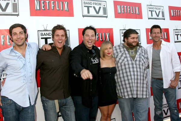 Zach Levi, Bob Guiney, Greg Grunberg, Hayden Panettiere, Jorge Garcia y Jamie Denton — Foto de Stock