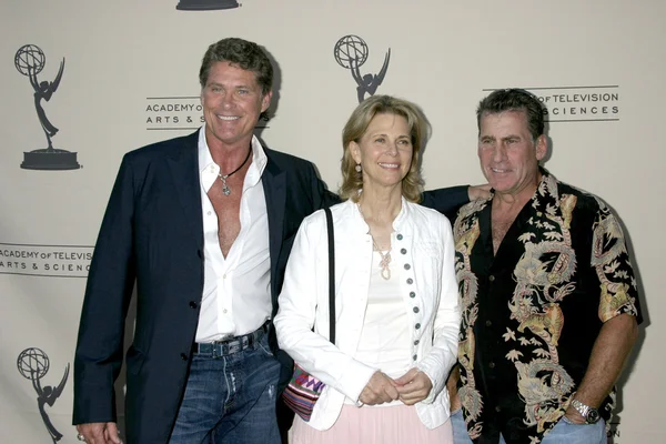 David hasselhoff, lindsay wagner i Paweł Michał glaser — Zdjęcie stockowe