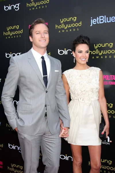 Armie Hammer, wife Elizabeth Chambers — Stock Photo, Image