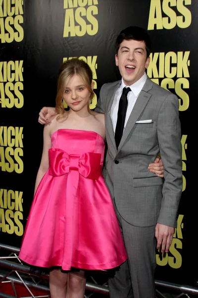 Chloe Moretz y Christopher Mintz-Plasse — Foto de Stock