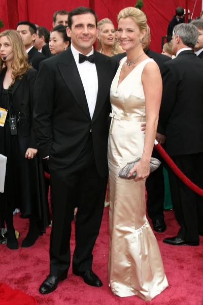Steve Carrell y su esposa — Foto de Stock