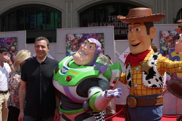 Bob Iger, Buzz Lightyear, Woody — Stock Photo, Image