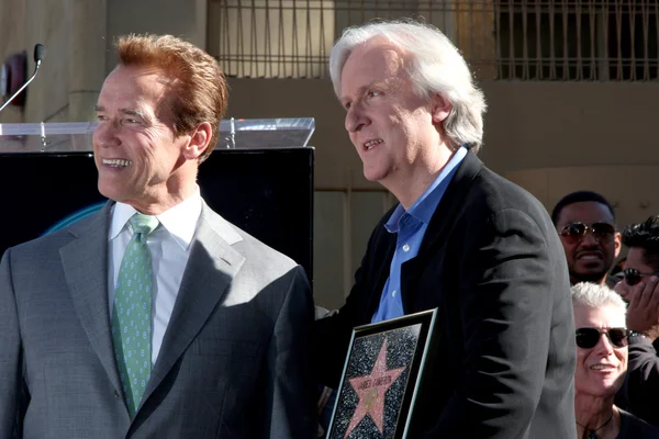 Arnold Schwarzenegger, James Cameron — Stockfoto