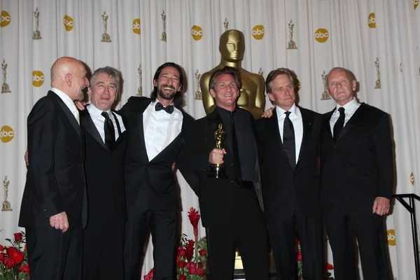 Sir ben kingsley, robert De Niro, sean penn, michael douglas, adrien brody, sir anthony hopkins — Zdjęcie stockowe