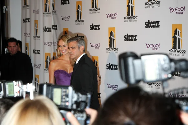 Stacy Keibler, George Clooney — Stockfoto