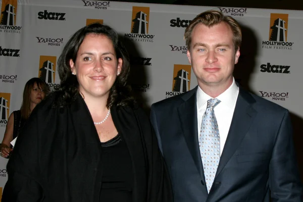 Christopher Nolan, esposa Emma Thomas —  Fotos de Stock