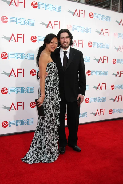 Jason Reitman & vrouw — Stockfoto