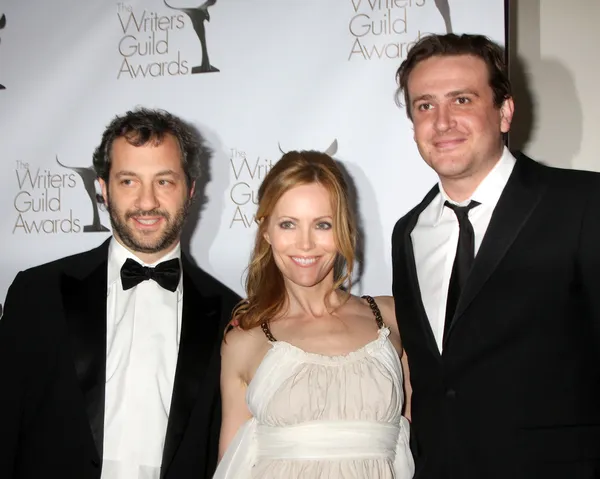 Judd Apatow, Leslie Mann, Jason Segel — Foto de Stock