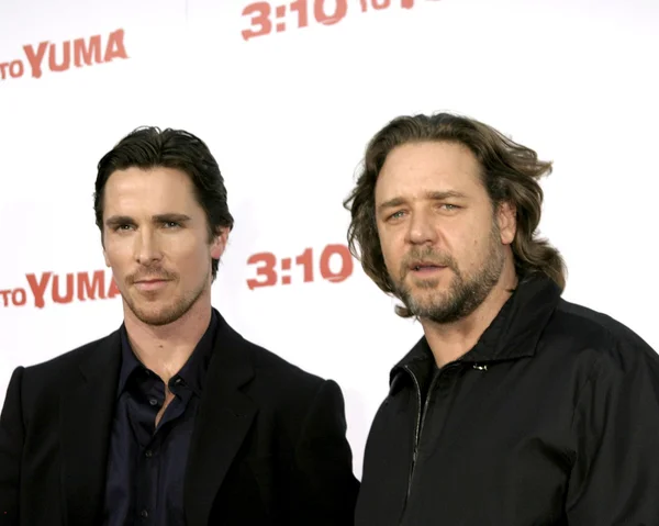 Christian Bale & Russell Crowe — Stock Photo, Image