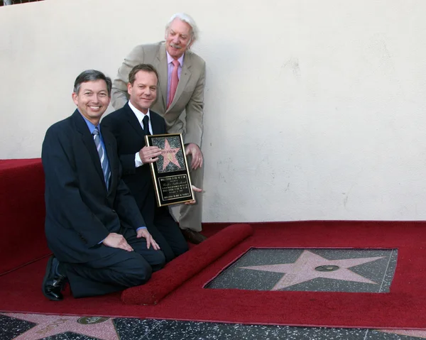 Leron Gubler & Kiefer Sutherland & Donald Sutherland — Stock Photo, Image
