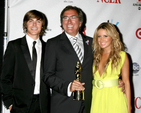 Zac efron, kenny ortega och ashley tisdale — 图库照片