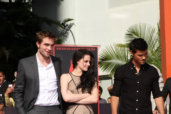 Robert Pattinson, Kristen Stewart, Taylor Lautner — Zdjęcie stockowe