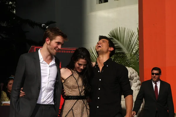 Robert Pattinson, Kristen Stewart, Taylor Lautner — Foto de Stock
