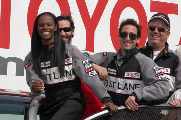 Tika Sumpter,Adrien Brody with Keanu Reeves — Stock Photo, Image