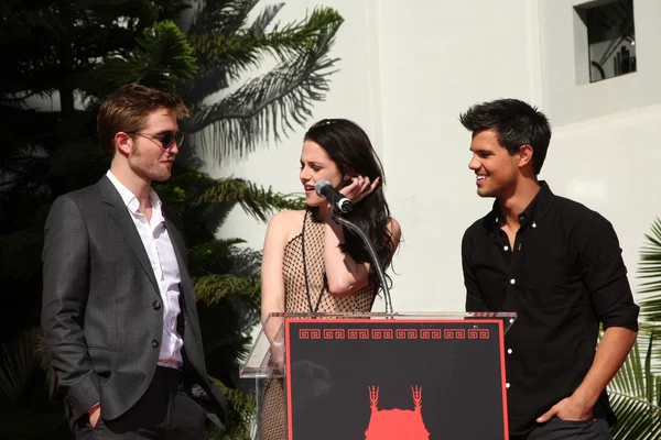 Robert Pattinson, Kristen Stewart, Taylor Lautner — Stock Photo, Image